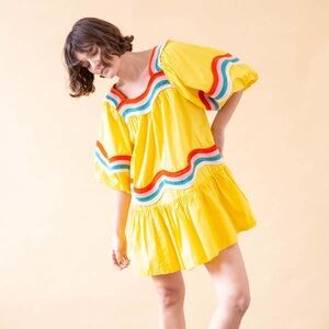 COREY LYNN CALTER MARY wavy dress IN YELLOW - SIZE L